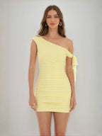 Jessamine yellow front view homecoming dress