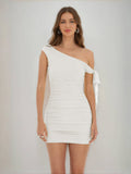 Jessamine ivory front view homecoming dress