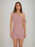 Jessamine mauve front view homecoming dress
