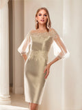 Zelda Rose Gold front view mother of the bride dress