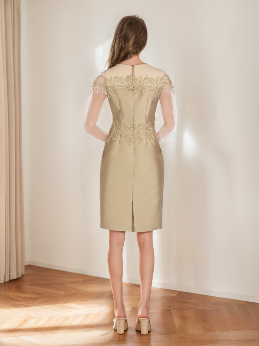 Zelda Rose Gold back view mother of the bride dress