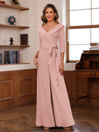 Elora Pearl Dusty Rose bodice detail mother of the bride dress