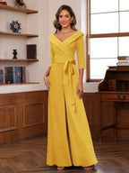 Elora Pearl Gold back view mother of the bride dress