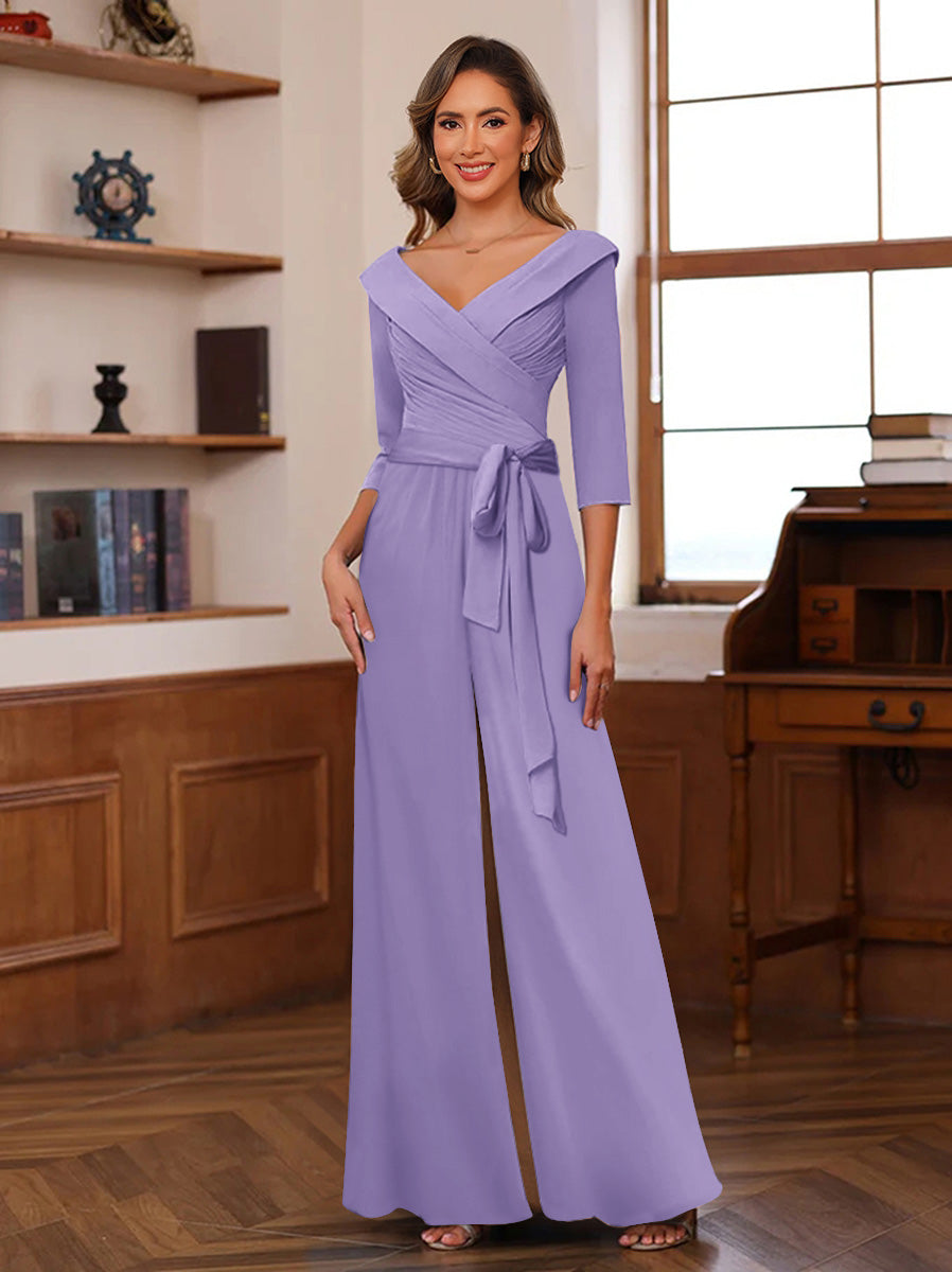 Elora Pearl Wisteria back view mother of the bride dress