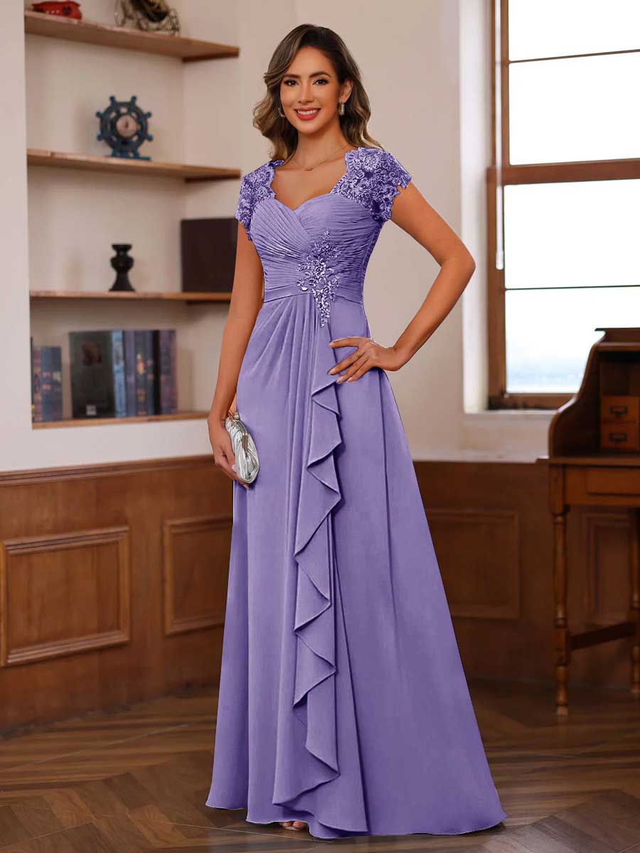 Mirabelle wisteria alternate front view 2 mother of the bride dress