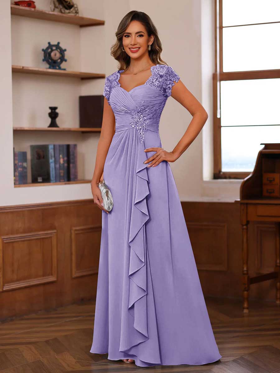 Mirabelle wisteria alternate front view 3 mother of the bride dress