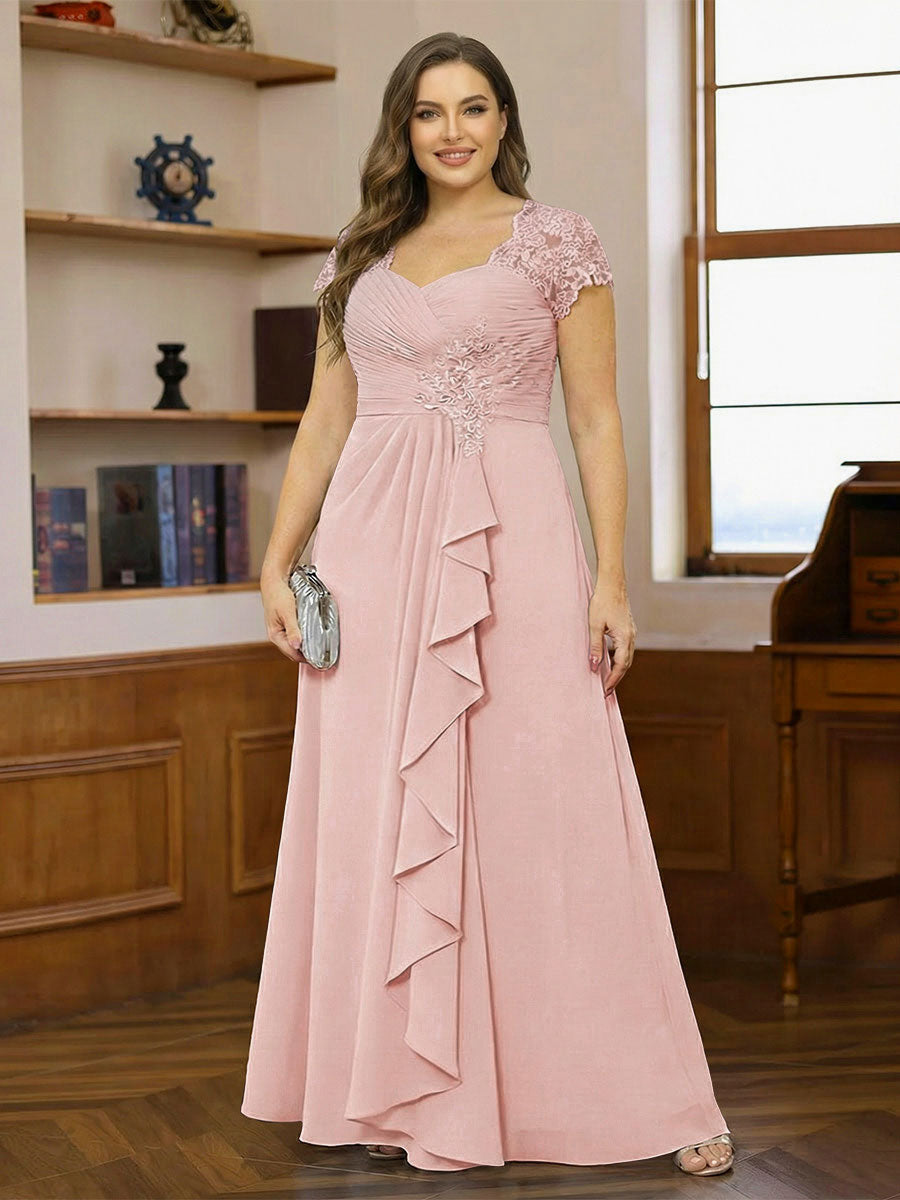 Ariana Claire Dusty Rose back view mother of the bride dress