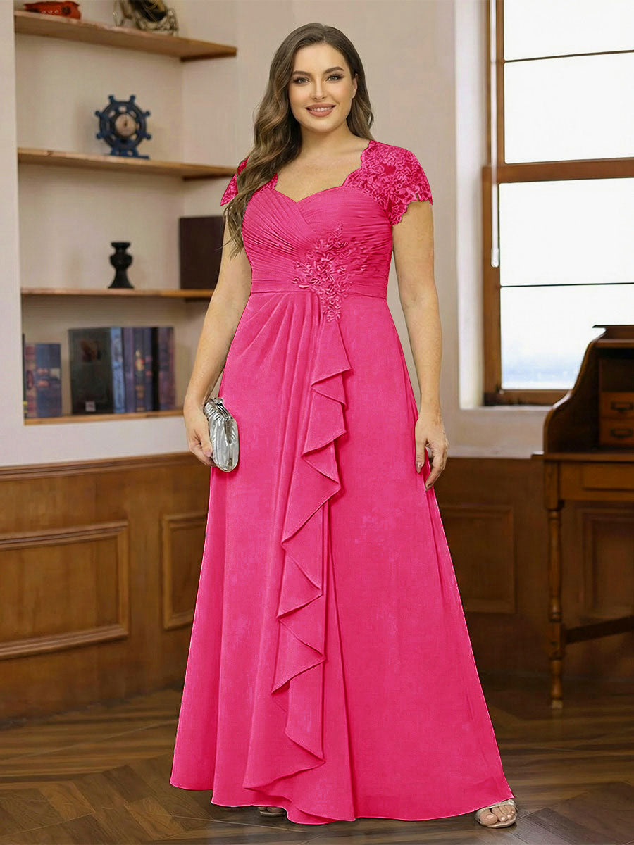Ariana Claire Fuchsia back view mother of the bride dress