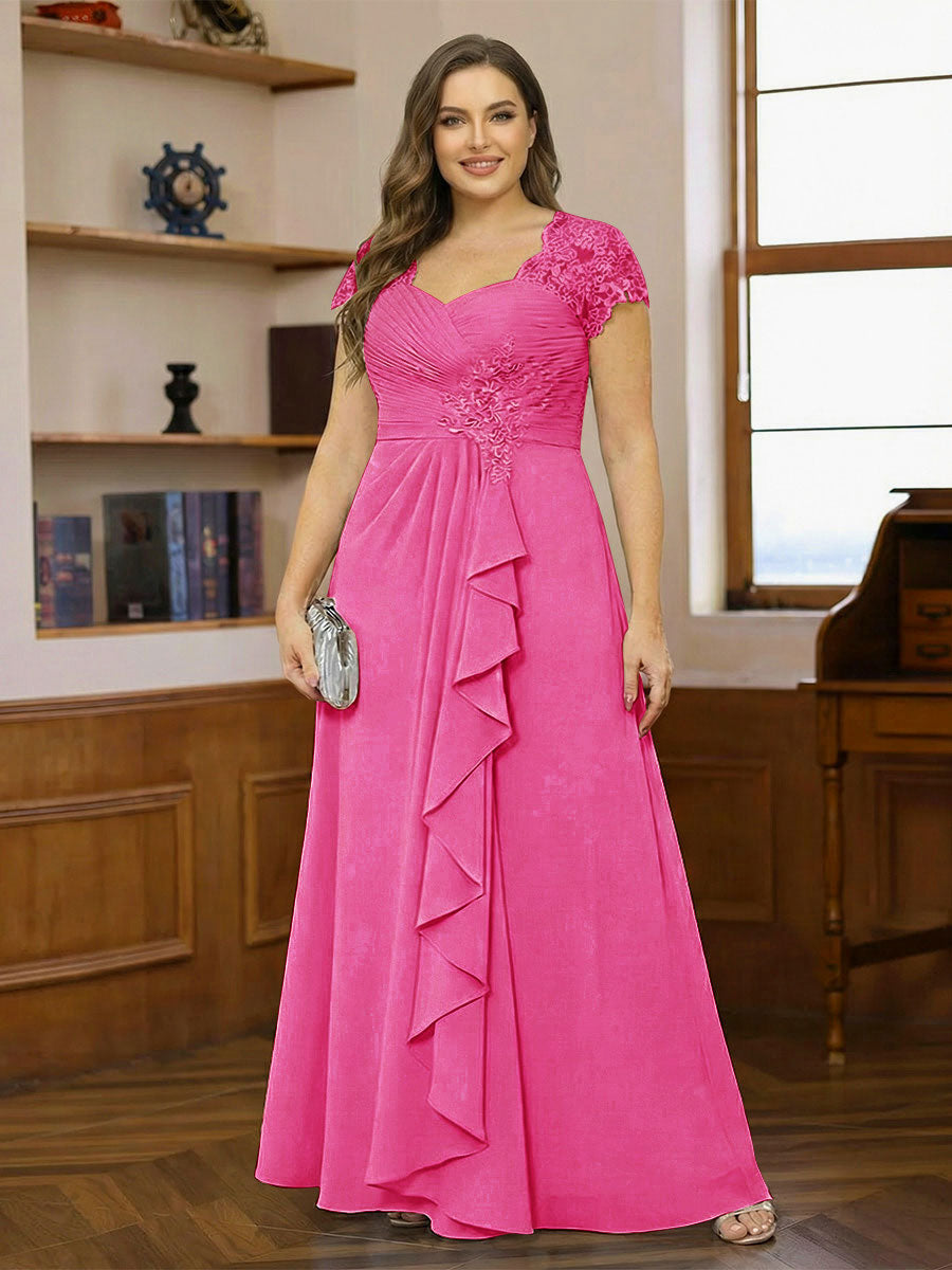 Ariana Claire Hot Pink front view mother of the bride dress