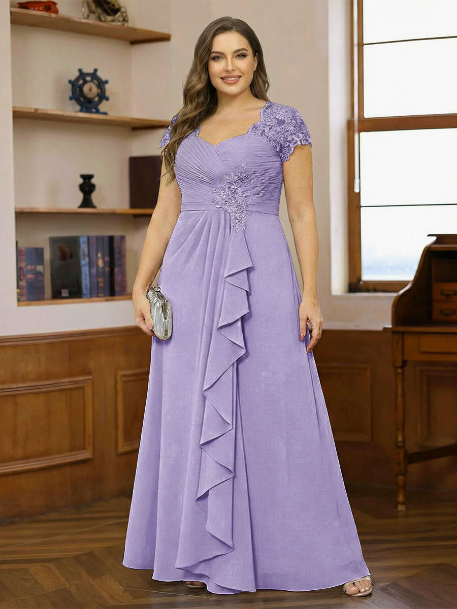 Ariana Claire Lilac front view mother of the bride dress