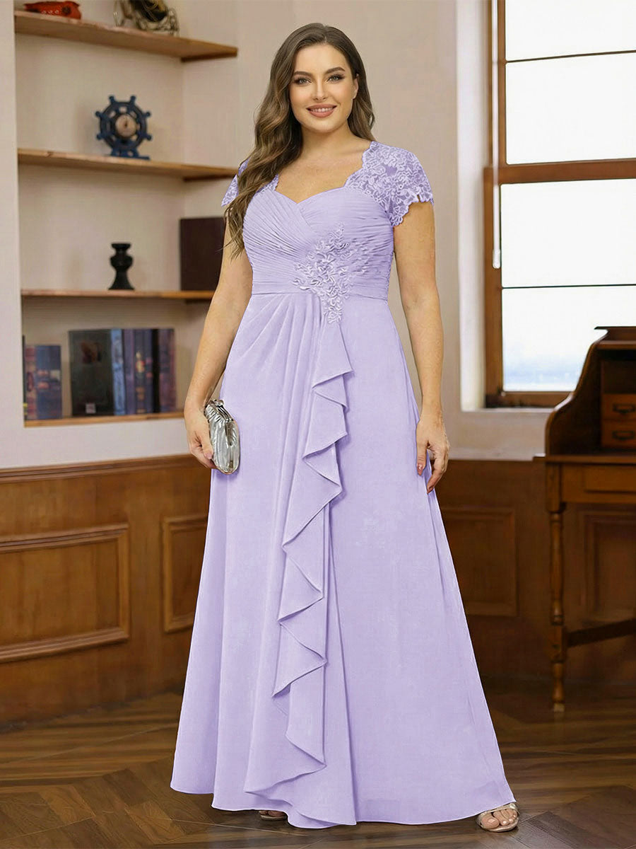 Ariana Claire Lilac back view mother of the bride dress