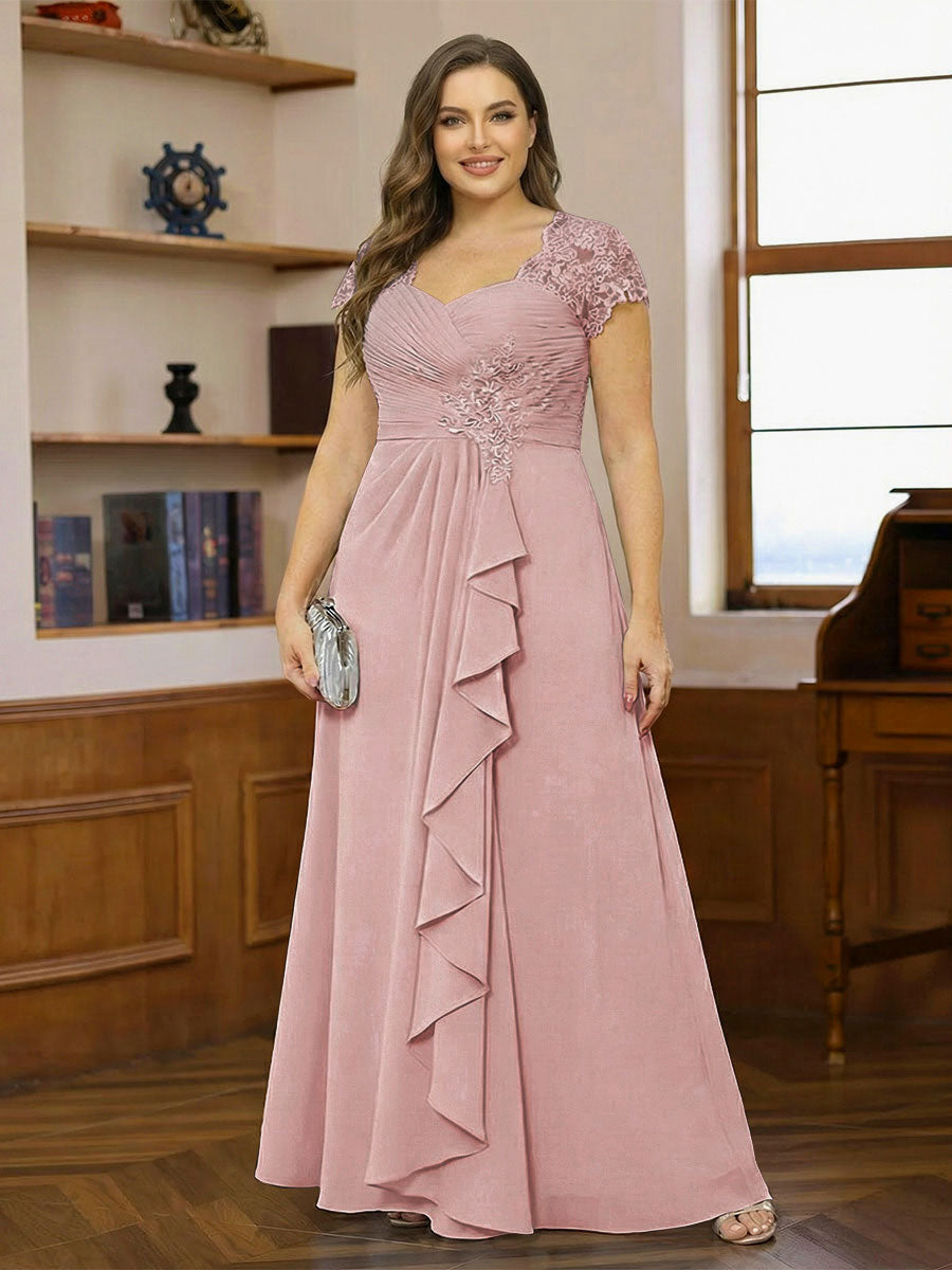 Ariana Claire Mauve front view mother of the bride dress