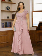Ariana Claire Mauve front view mother of the bride dress