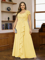 Ariana Claire Gold back view mother of the bride dress