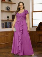 Ariana Claire Orchid front view mother of the bride dress