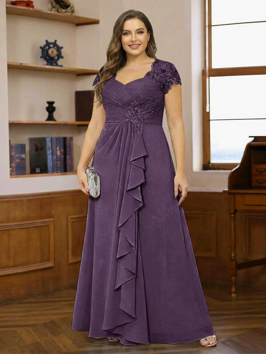 Ariana Claire Plum back view mother of the bride dress