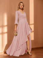 Ivy June Dusty Rose back view mother of the bride dress
