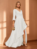 Ivy June Ivory front view mother of the bride dress