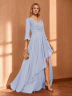 Ivy June Lavender front view mother of the bride dress