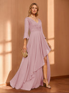 Ivy June Mauve front view mother of the bride dress