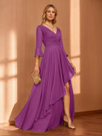 Ivy June Orchid front view mother of the bride dress