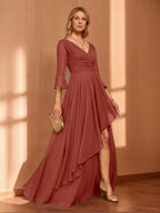 Ivy June Rust front view mother of the bride dress