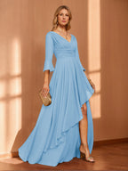 Ivy June Sky Blue side view mother of the bride dress