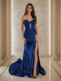 Seraphine Lake Royal Blue front view prom dress