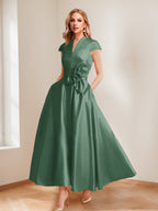 Tina Elise Eucalyptus front view mother of the bride dress