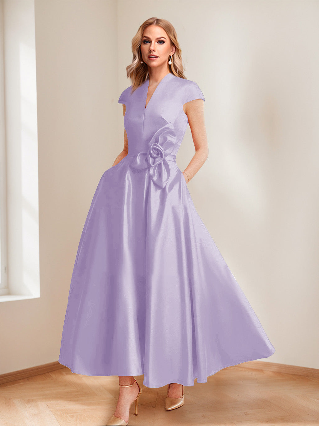 Tina Elise Lilac back view mother of the bride dress