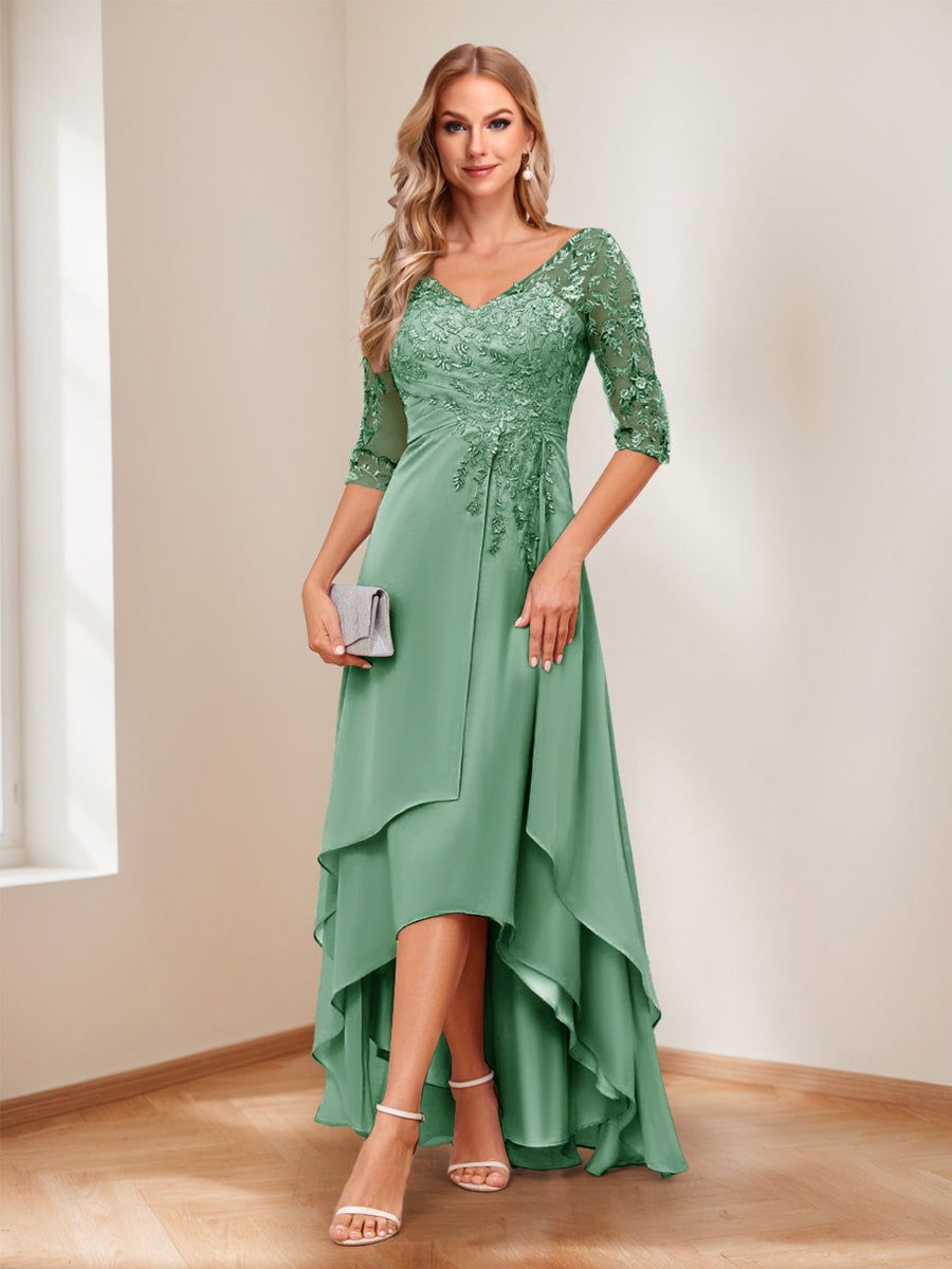Aurelie eucalyptus front view mother of the bride dress
