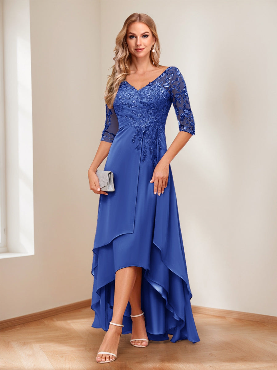 Aurelie royal blue alternate front view 2 mother of the bride dress