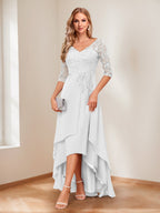 Aurelie ivory alternate front view 2 mother of the bride dress