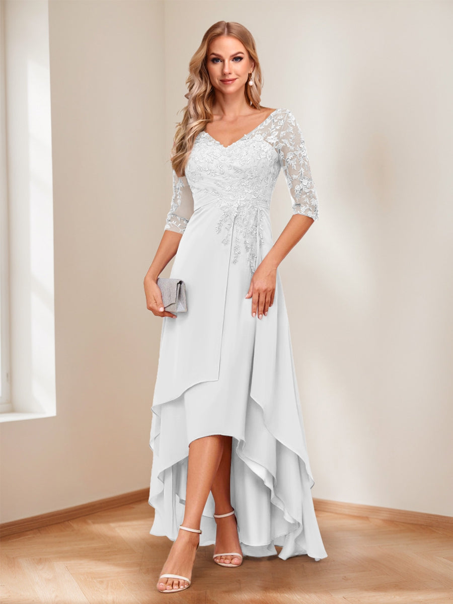 Aurelie ivory alternate front view 2 mother of the bride dress