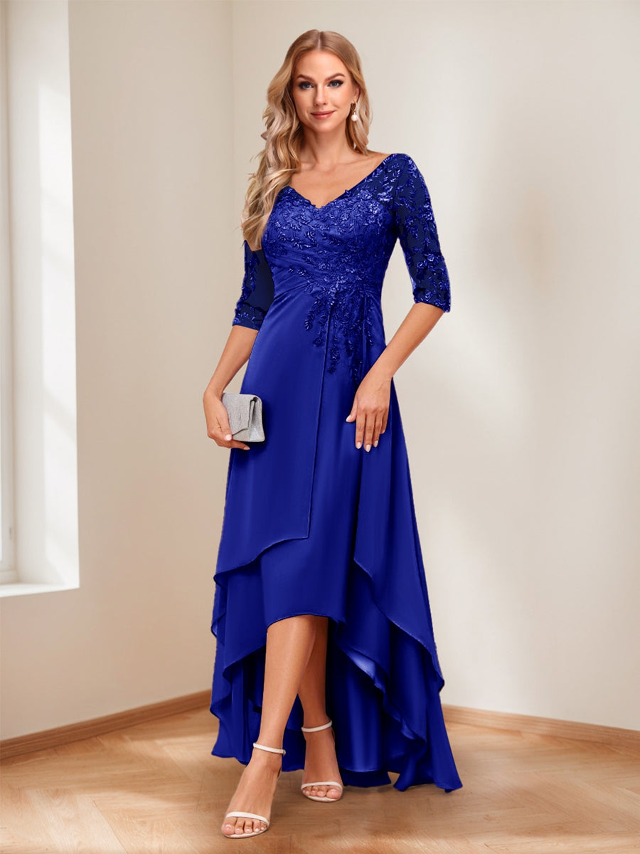 Aurelie royal blue alternate front view 3 mother of the bride dress