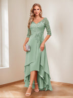 Aurelie sage green alternate front view 2 mother of the bride dress