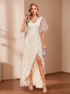 Kelsey Rose Champagne front view mother of the bride dress