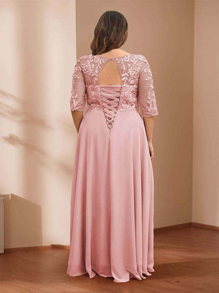 Zara June Dusty Rose back view mother of the bride dress