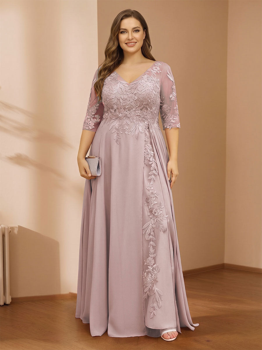 Zara June Dusty Rose side view mother of the bride dress