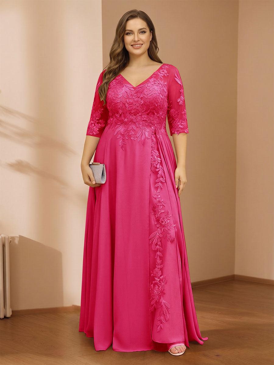 Zara June Fuchsia back view mother of the bride dress