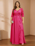 Zara June Fuchsia back view mother of the bride dress