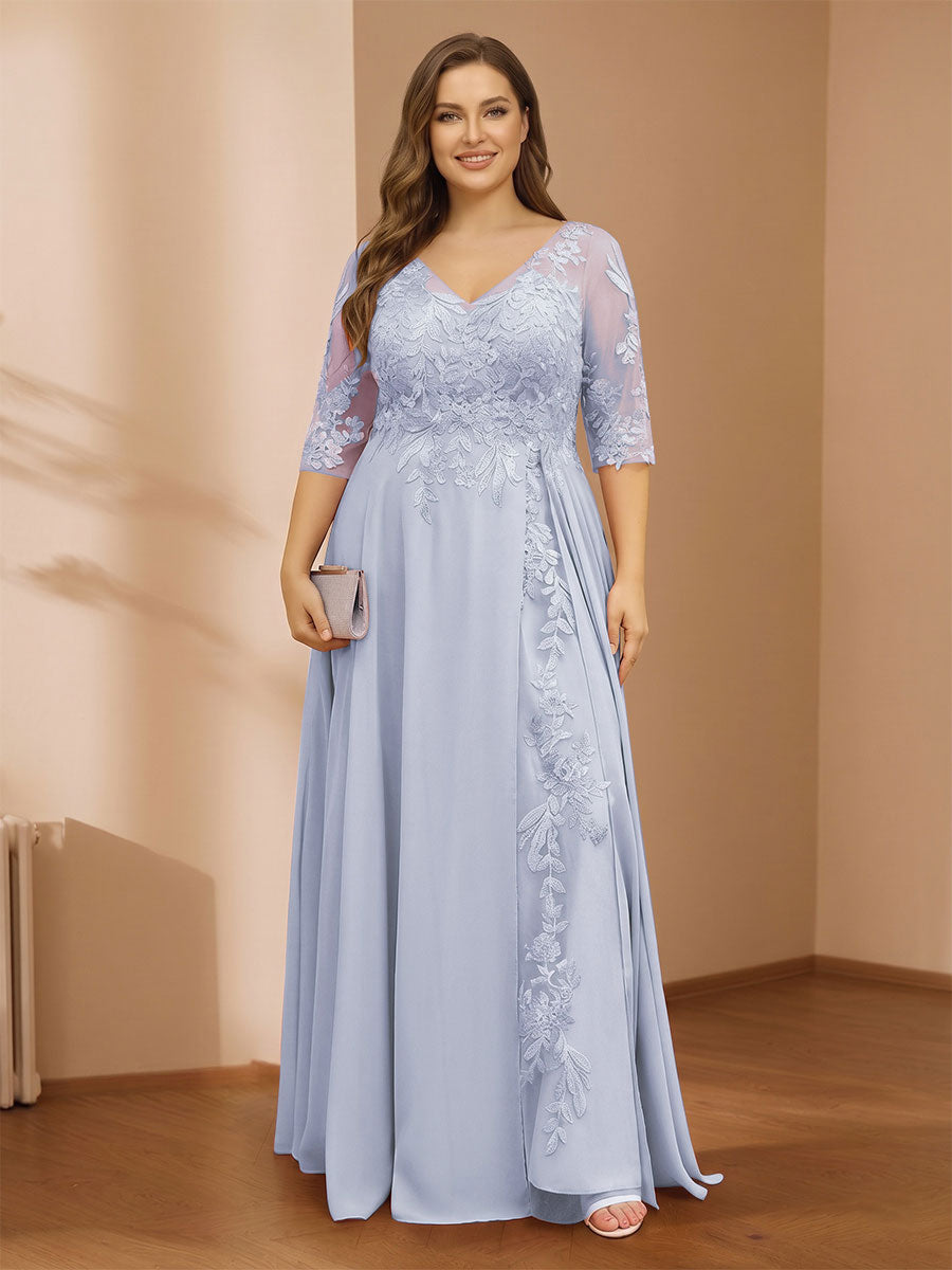 Zara June Lavender front view mother of the bride dress