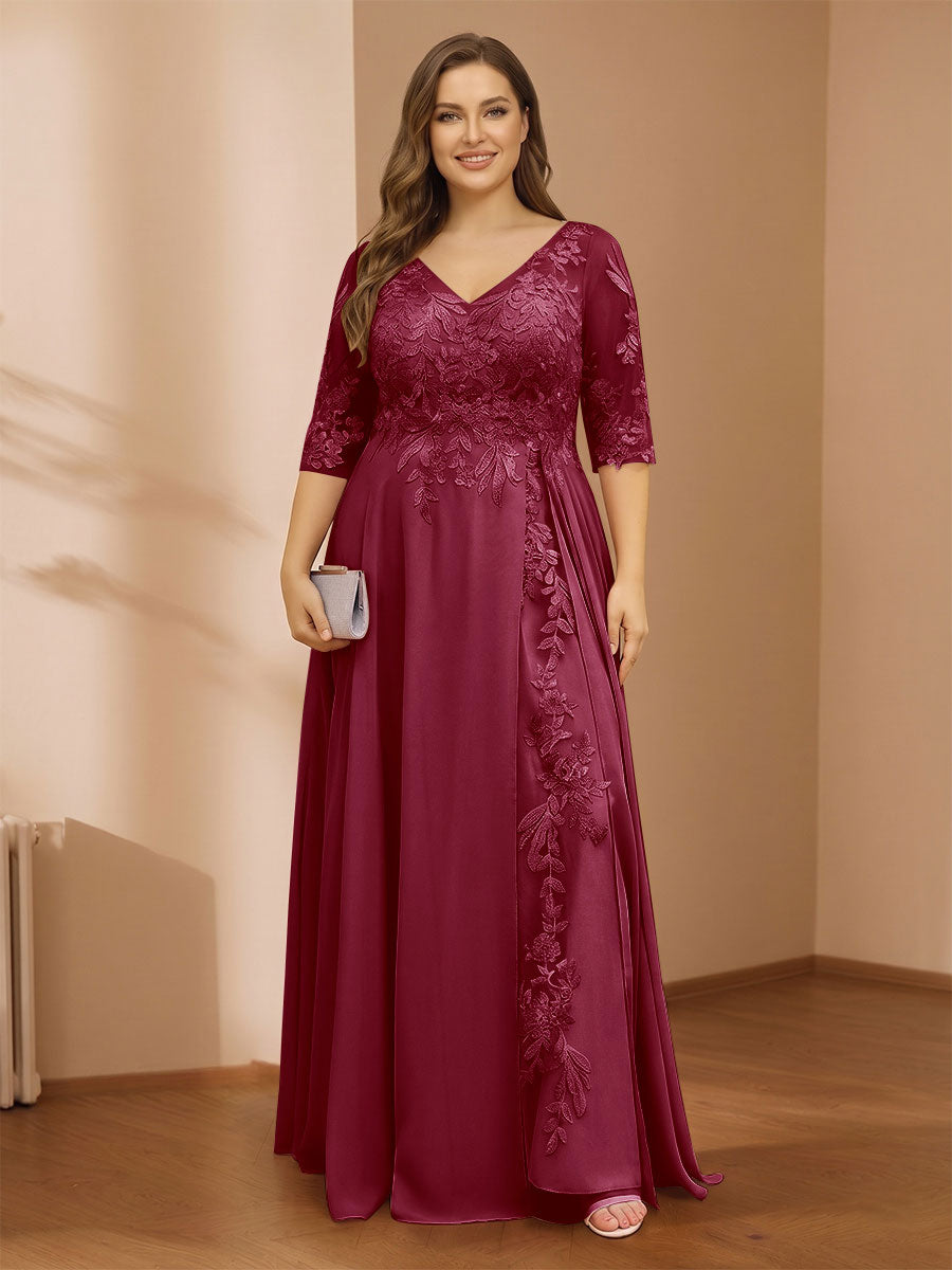 Zara June Burgundy back view mother of the bride dress