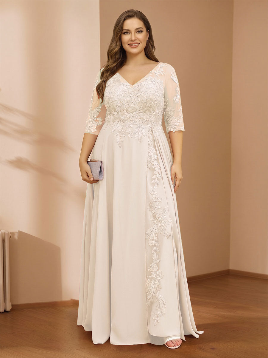 Zara June Champagne back view mother of the bride dress