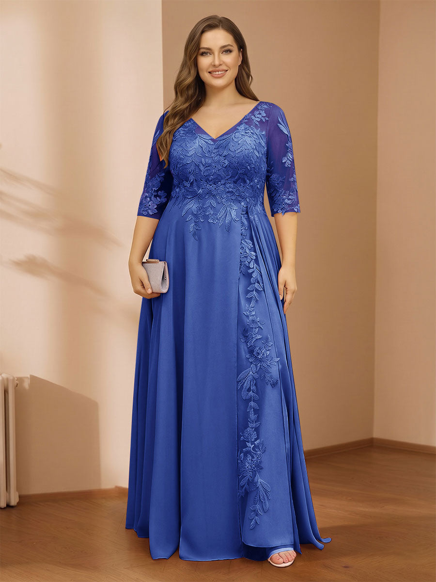 Zara June Royal Blue back view mother of the bride dress