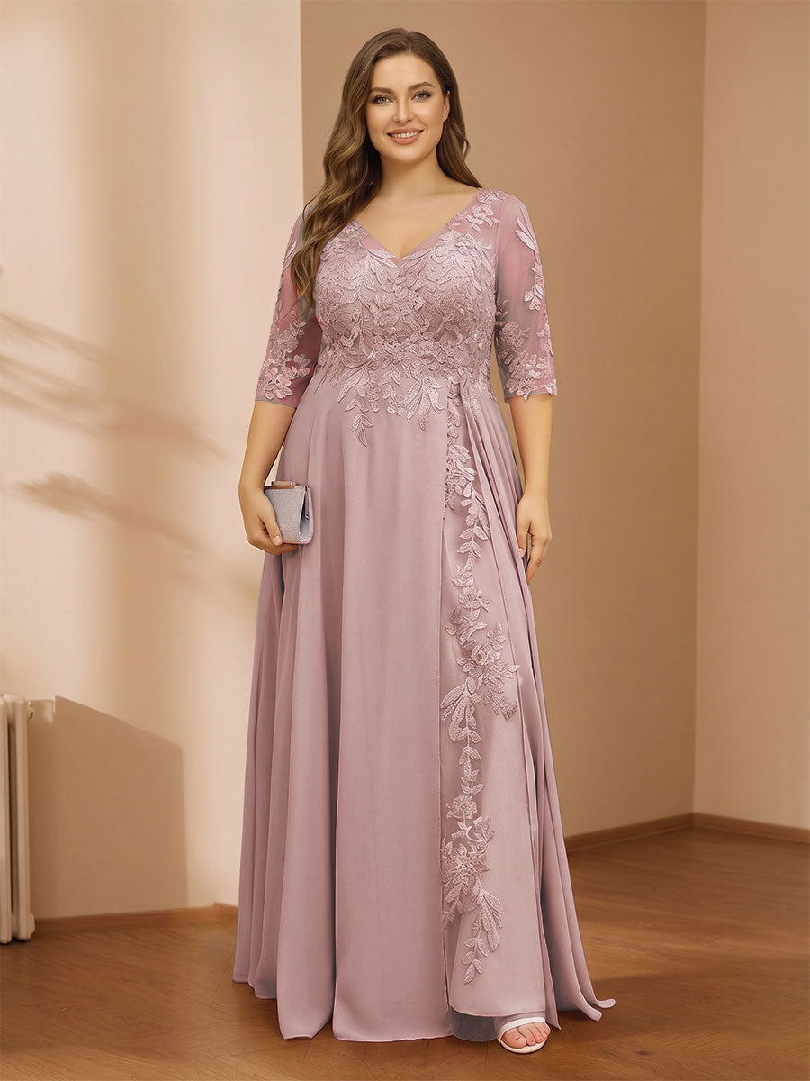 Zara June Mauve front view mother of the bride dress