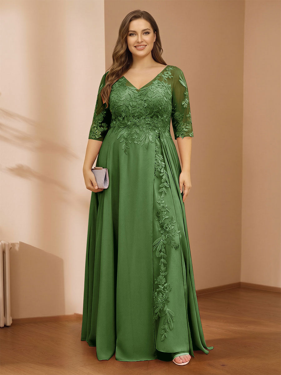 Zara June Olive Green front view mother of the bride dress