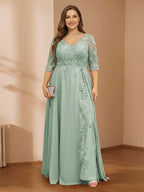 Zara June Sage Green back view mother of the bride dress