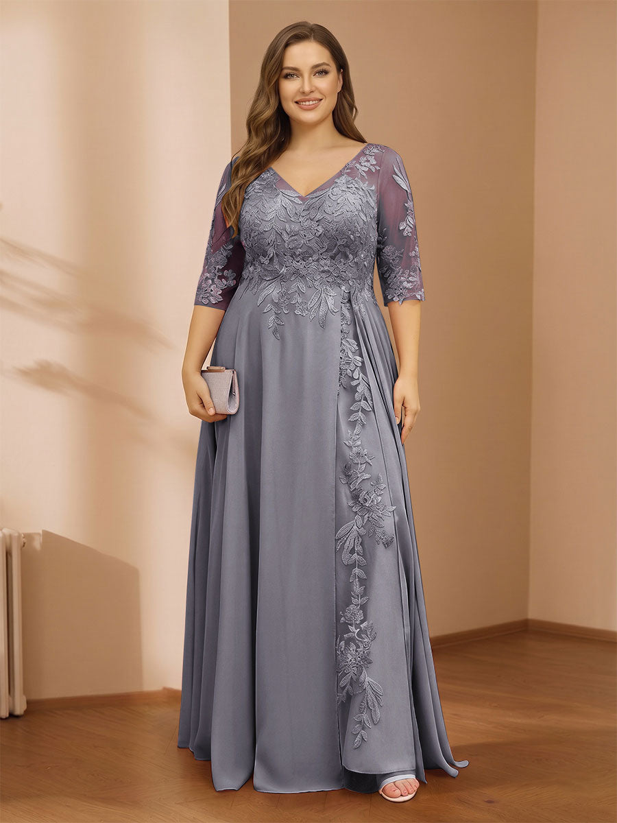 Zara June Steel Grey front view mother of the bride dress