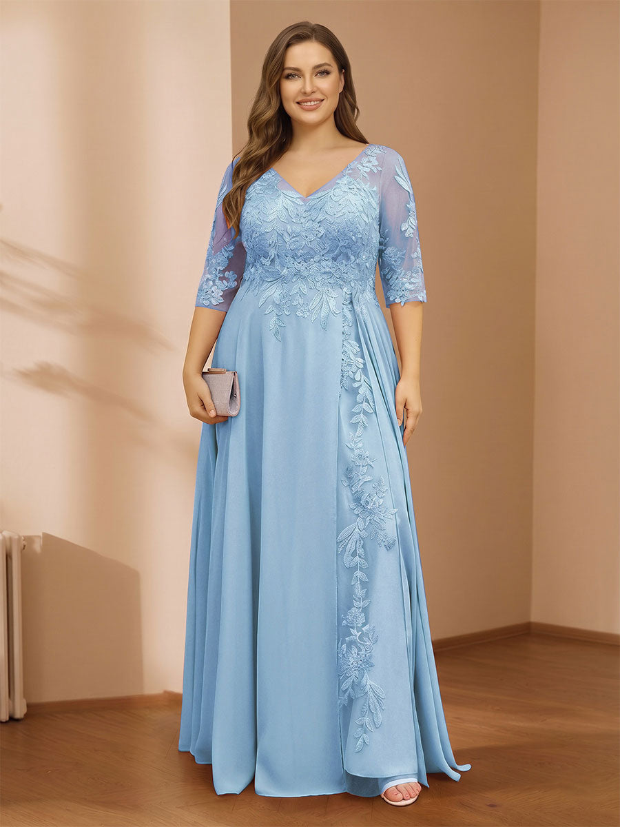 Zara June Sky Blue side view mother of the bride dress